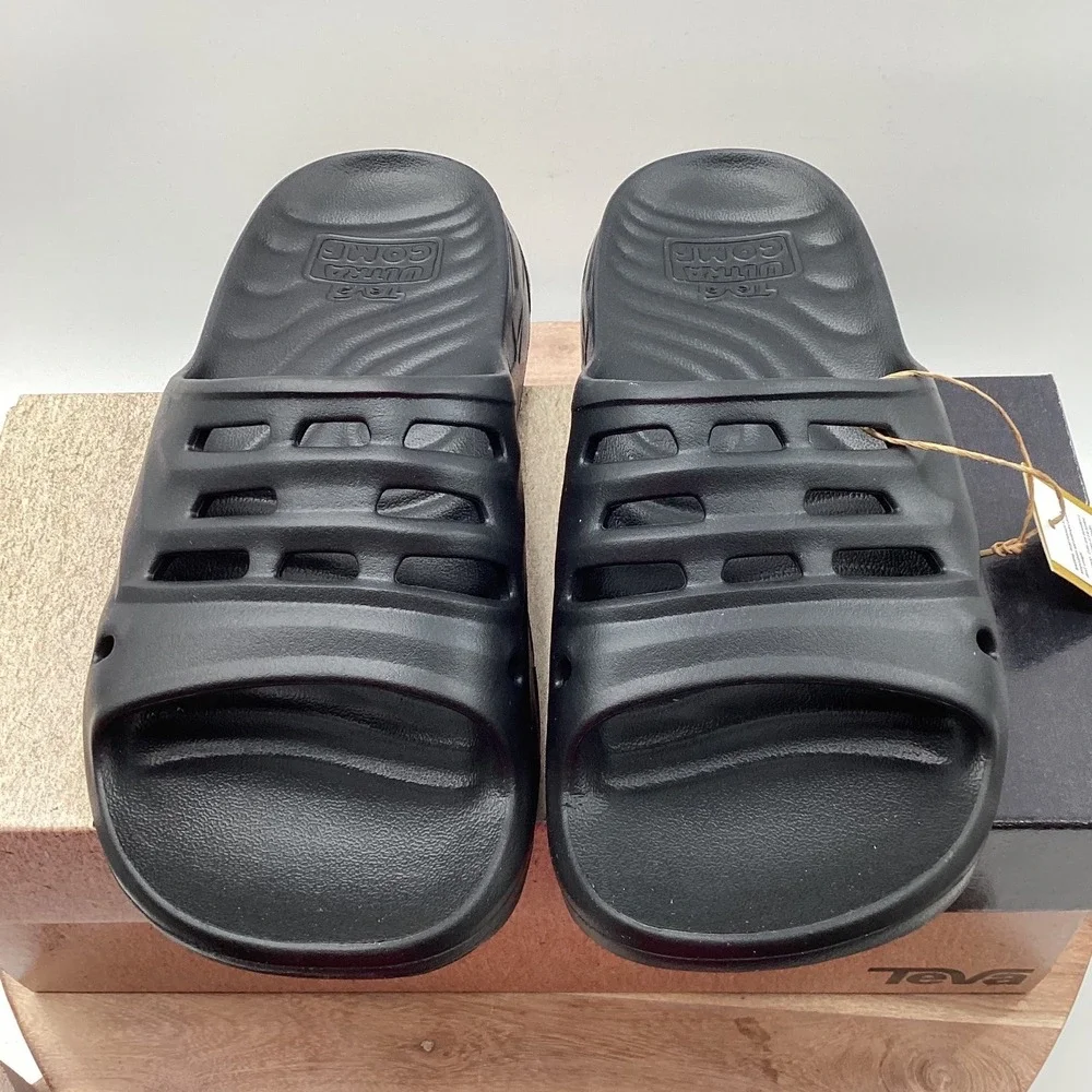 Teva Mens ReEmber Terrain Slides Black Ultra Comf Sandals 1129594-BLK